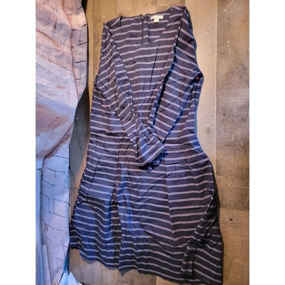 Gap Blue striped long sleeved dress woman's - Picture 1 of 3